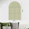 CT0435156JS_4 35" x 24" Arched Felt Bulletin Board for Wall Decor, Sage Green | 6 Pack Cork Board Alternative with pushpins, Safe Adhesive Tabs, Display Vision Board for Photos, Notes & Reminders
