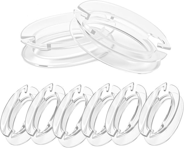 CT0437006JS_1 8 Pack Blind Cord Winder Safety Blind Cord Holder Clear Baby Proof Window Blinds Cords Safety Childproof Blind String Wrap Blind Cord Wrap Cleat Alternative Protect Kids and Pets, No Wall Damage