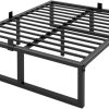 CT0439291JS_1 Full Size Bed Frame, 18 Inch Heavy Duty Support 3500 lbs Metal Platform, No Box Spring Needed/Noise Free/Non-Slip/Steel Slat Support/Easy Assembly