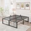 CT0439291JS_2 Full Size Bed Frame, 18 Inch Heavy Duty Support 3500 lbs Metal Platform, No Box Spring Needed/Noise Free/Non-Slip/Steel Slat Support/Easy Assembly