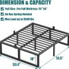 CT0439291JS_3 Full Size Bed Frame, 18 Inch Heavy Duty Support 3500 lbs Metal Platform, No Box Spring Needed/Noise Free/Non-Slip/Steel Slat Support/Easy Assembly