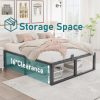 CT0439291JS_4 Full Size Bed Frame, 18 Inch Heavy Duty Support 3500 lbs Metal Platform, No Box Spring Needed/Noise Free/Non-Slip/Steel Slat Support/Easy Assembly