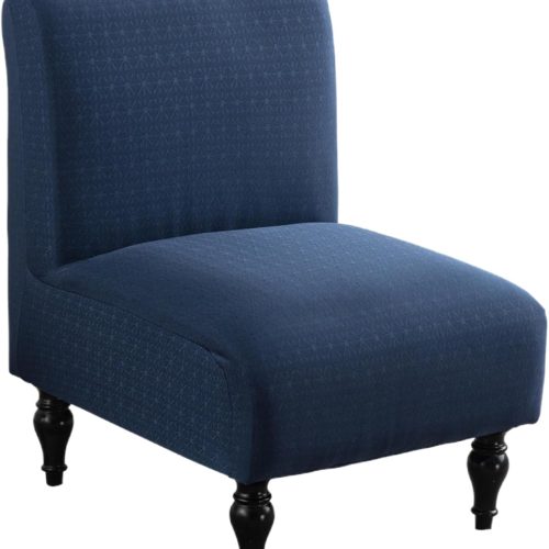 LavishCover Armless Accent Chairs Covers, Thick Armless Recliner Sofa Cover Stretchable, Removable Armless Chair Slipcover for Living Dining Room Hotel (Navy Blue, 1pc)