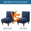CT0439346JS_4 LavishCover Armless Accent Chairs Covers, Thick Armless Recliner Sofa Cover Stretchable, Removable Armless Chair Slipcover for Living Dining Room Hotel (Navy Blue, 1pc)