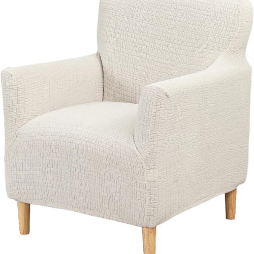Banquet Armchair Slipcovers Accent Chair Covers Chair Slipcover | Stretch 1-Piece Armchair Cover with Arms Anti Slip Armchair Sofa Covers Furniture Protector for Kids Pets Living Room Decor