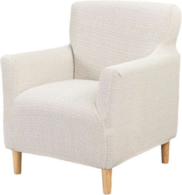 Banquet Armchair Slipcovers Accent Chair Covers Chair Slipcover | Stretch 1-Piece Armchair Cover with Arms Anti Slip Armchair Sofa Covers Furniture Protector for Kids Pets Living Room Decor