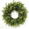 26" Large Eucalyptus Wreaths for Front Door, Artificial Green Leaves Greenery Wreath Boxwoods Wreaths for Indoor Outdoor Home Wall Window Weddings Decor Spring Summer All Seasons
