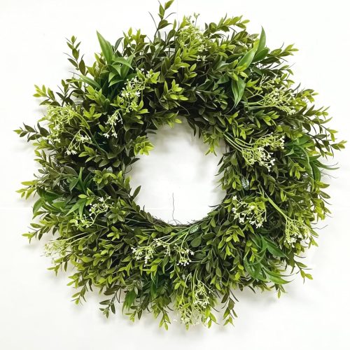 26" Large Eucalyptus Wreaths for Front Door, Artificial Green Leaves Greenery Wreath Boxwoods Wreaths for Indoor Outdoor Home Wall Window Weddings Decor Spring Summer All Seasons