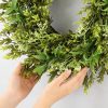 26" Large Eucalyptus Wreaths for Front Door, Artificial Green Leaves Greenery Wreath Boxwoods Wreaths for Indoor Outdoor Home Wall Window Weddings Decor Spring Summer All Seasons