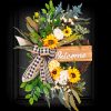 CT0439593JS_1 22 in Welcome Sign Wreath for Spring Summer Outdoor Indoor | Sunflower Bow Wreath for Front Door Porch Wall Window, Farmhouse Wreath for Everyday Home Decor Year Round