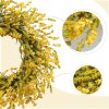 CT0439610JS_2 TEMPUS 20 Inch Yellow Flower String for Front Doors Wreath Spring and Summer Wreath for Indoor and Outdoor Decor Rustic and Farmhouse Style Home Decor(Yellow )