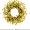 CT0439610JS_3 TEMPUS 20 Inch Yellow Flower String for Front Doors Wreath Spring and Summer Wreath for Indoor and Outdoor Decor Rustic and Farmhouse Style Home Decor(Yellow )