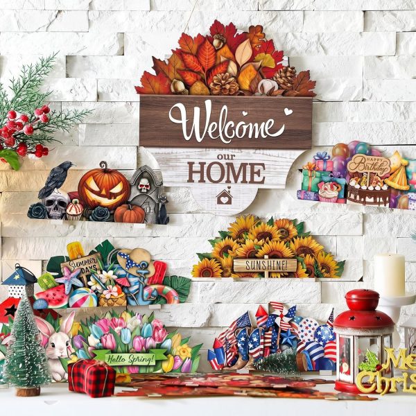 Yousoontic Interchangeable Welcome Sign,Bright Color,Classic Welcome