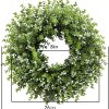 CT0439800JS_2 26In Artificial Boxwood Wreaths for Front Door,Boxwood Spring Summer Door Wreath,Artificial Greenery Wreath, Hanging for Home Porch Farmhouse Window Wedding Party Decor All Year Round Indoor Outdoor