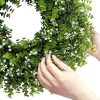 CT0439800JS_4 26In Artificial Boxwood Wreaths for Front Door,Boxwood Spring Summer Door Wreath,Artificial Greenery Wreath, Hanging for Home Porch Farmhouse Window Wedding Party Decor All Year Round Indoor Outdoor