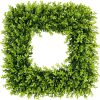 20 Inch Large Boxwood Wreath Spring Summer Artificial Green Wreaths for Front Door Farmhous Wedding Window Hanging Wall All Year Round Indoor & Outdoor St Patrick's Day Decor