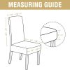 H.VERSAILTEX Dining Chair Covers Stretch for Dining Room Set of 4 Parson Chair Slipcovers Protectors, Soft Thick Solid Velvet Fabric Washable, Taupe