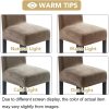 H.VERSAILTEX Dining Chair Covers Stretch for Dining Room Set of 4 Parson Chair Slipcovers Protectors, Soft Thick Solid Velvet Fabric Washable, Taupe