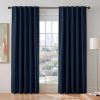 PONY DANCE Navy Blue Blackout Curtains 84 inch Length 2 Panels Set