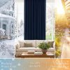 PONY DANCE Navy Blue Blackout Curtains 84 inch Length 2 Panels Set