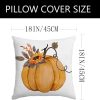 CT0440266JS_3 Fall Pillow Covers 18x18 Set of 4 Rustic Indoor Outdoor Decorations Fall Decor for Home Orange Throw Pillow Covers,Thankful Grateful Linen Autumn Cushion Case for Sofa Couch Chair Bedroom