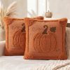 AVOIN colorlife Caramel Fall Pumpkin Throw Pillow Covers 18x18 Inch 2PC