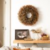 26'' Lush Fall Wreath for Front Door, Faux Autumn Boxwood Wreath Outdoor | Large Artificial Boxwood Leave Wreaths for Porch, Window, Wall, Thanksgiving Autumn Fall Decorations for Home Indoor Outdoor