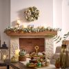 Valery Madelyn 6ft Fall Garland for Mantle with Pumpkins