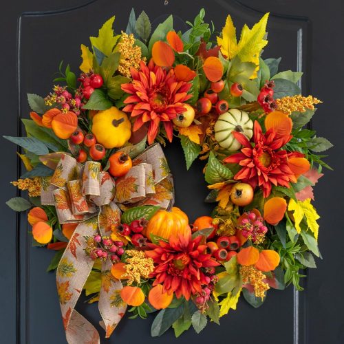 Fall Wreaths for Front Door 24 Inch Autumn Wreath Rustic Fall Decor