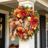 CT0440392JS_4 Fall Wreaths for Front Door 24 Inch Autumn Wreath Rustic Fall Decor