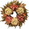 24 Inch Fall Hydrangea Wreath for Front Door, Thanksgiving Harvest Decor