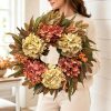 24 Inch Fall Hydrangea Wreath for Front Door, Thanksgiving Harvest Decor