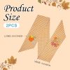 CT0440518JS_3 2 Pcs Fall Wreath Sash Plaid Pumpkin Hello Fall for Front Door Embroidery Ribbon Sash for Yard Porch Doorway Decor Indoor Outdoor