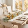 CT0440546JS_3 Fall Garland for Mantle, Thanksgiving Autumn Neutral Garlands Decoration | 6Ft Fall Realistic Leaf Pumpkin Garland, Farmhouse Fall Garland Decorations for Home Mantle Fireplace Porch Table Decor
