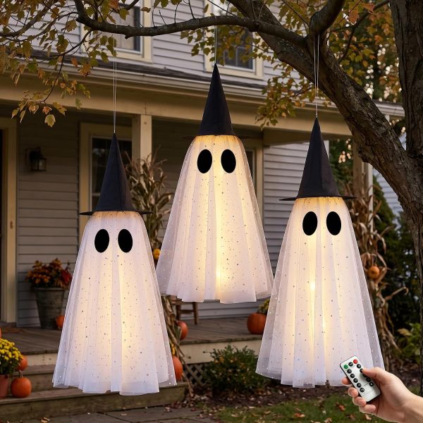 CT0440660JS_1 Halloween Ghost Decorations Outdoor, Halloween Hanging Ghosts Decorations