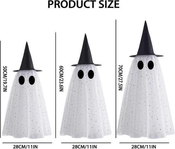 CT0440660JS_2 Halloween Ghost Decorations Outdoor, Halloween Hanging Ghosts Decorations
