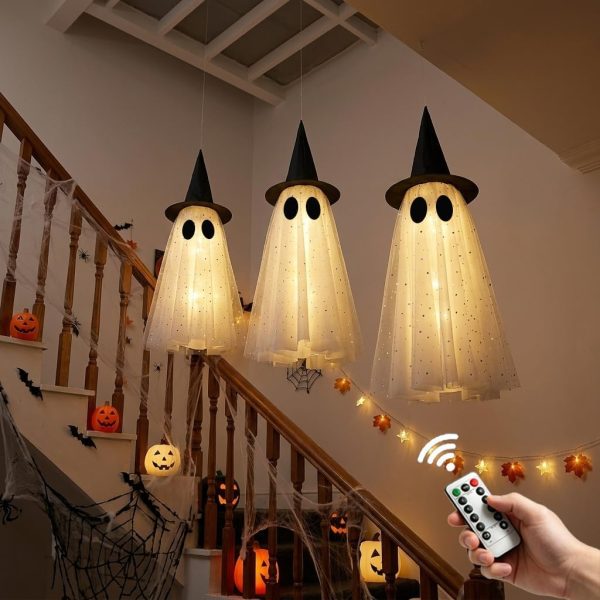 CT0440660JS_4 Halloween Ghost Decorations Outdoor, Halloween Hanging Ghosts Decorations