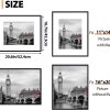 CT0502-SD-442GT_3 Fixwal 16x20 Picture Frame Set of 6 with Plastic Cover, PVC, Black | Shatter Resistant Plastic Cover, Thin Border and Light Weight,Wall Decor