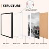 CT0502-SD-442GT_4 Fixwal 16x20 Picture Frame Set of 6 with Plastic Cover, PVC, Black | Shatter Resistant Plastic Cover, Thin Border and Light Weight,Wall Decor