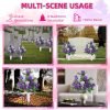 Set of 2 Artificial Cemetery Flowers, Grave Memorial Flowers with Vase, Outdoor Grave Decorations Roses for Cemetery Headstones Decoration (Purple)