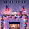 CT0505-PL-09GT_2 Minetom Red White Blue Christmas Lights Green Wire - 100 Count 4th July Decoration Patriotic Mini String Lights Waterproof for Indoor Outdoor Xmas Holiday Party Patio Independence Day Decoration