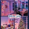 CT0505-PL-09GT_4 Minetom Red White Blue Christmas Lights Green Wire - 100 Count 4th July Decoration Patriotic Mini String Lights Waterproof for Indoor Outdoor Xmas Holiday Party Patio Independence Day Decoration
