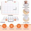 Bluedale 48 Grids Large Plastic Organizer Box with Adjustable Dividers, Beads Storage Containers Compartment Tackle Box Case for Crafts Hobby Small Parts Fishing Seeds Jewelry (Transparent)