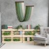 CT0508-WA-113GT_4 Buryeah Large Macrame Wall Hanging Green Boho Woven Tapestry Modern Art Decor for Kitchen Bedroom Living Room 18"x32"
