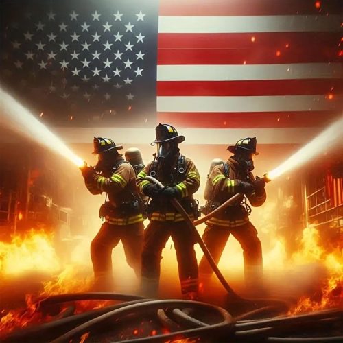 CXYQLC DIY 5D Diamond Painting Kits for Adults, Diamond Art American Firefighter Heroes Diamond Painting Full Drill Crystal Rhinestone Embroidery Craft Kits for Home Wall Decor Gifts 11.8x11.8inch