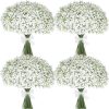 Babys Breath Artificial Flowers Bulk, 30 Pcs White Gypsophila | 17.7" Real Touch Realistic Fake Flowers, Wedding Centerpieces, Baby Shower DIY Decor, Home Decor, Vase Filler, Bridal Bouquet