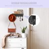 VIS'V Key Holder Wall Mount, Adhesive Key Rack with Tray, 6 Hooks, Black | 2 Mount Options, Compact Discreet Design, Suitable for Entryway, Hallway, Doorway, Kitchen, Garage, Camper