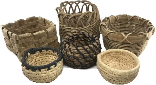 Traditional Craft Kits Beginner Basket Weaving Kit Set of 6 | DIY Basket Making Supplies for New Weavers, Includes Coiled, Plaited, Twined and Wicker Projects, Natural Fiber Craft Kit
