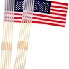 12 Pack 8x12 Inch American Flags on Stick, American Flag for Outside | US Handheld Flags with Grounded Multi-Purpose Flagpole, 250th Anniversary, 4th of July Decorations, Labor Day Patriotic Decor
