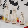 CT0619-FBR-177GT_2 Indoor Halloween Decor, 3 Set Primitive Halloween Ghosts on Wooden Stand | Halloween Decorations for Table Centerpieces, Shelves, and Mantels